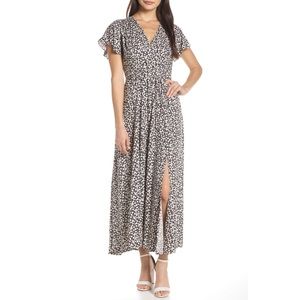 French Connection Aubi Micro-leaf Print Maxi Dress